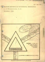 Computer scan of the cover of Matrix Methods in Structural Mechanics